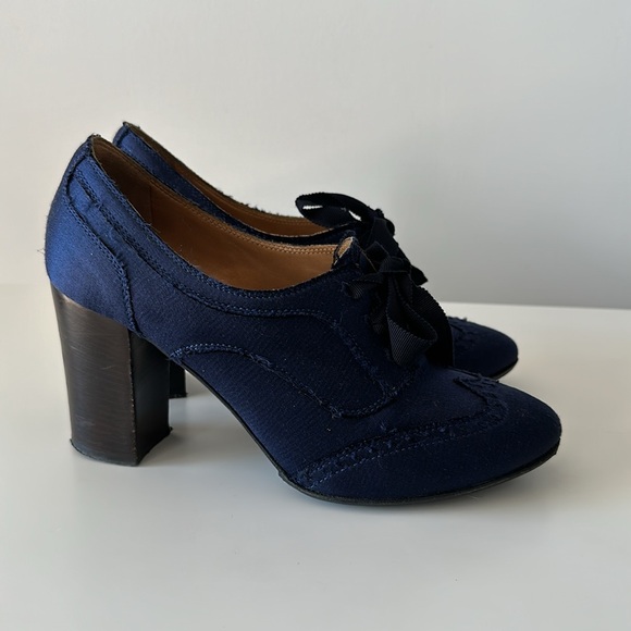 Authentic LANVIN Ribbon-Lace Satin Oxford Size US7 EU37 - Picture 5 of 12